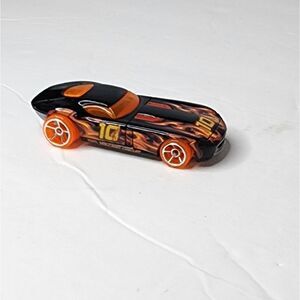 HOT WHEELS FAST FELION BLACK W/FLAMES "VOLCANO CIRCUIT" 1:64 DIECAST CAR 2008